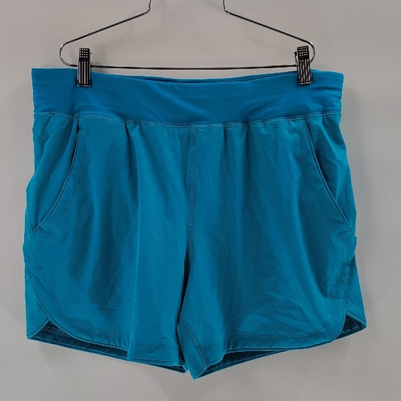 Lands' End Shorts Size 14 Turquoise Bluish Green Pockets - Picture 1 of 8